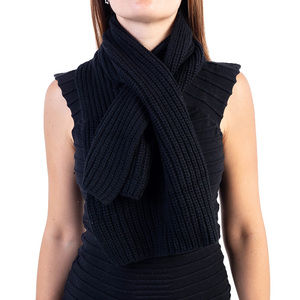 INVERNI BLACK SCARF | WOMENS SIZE 29X106